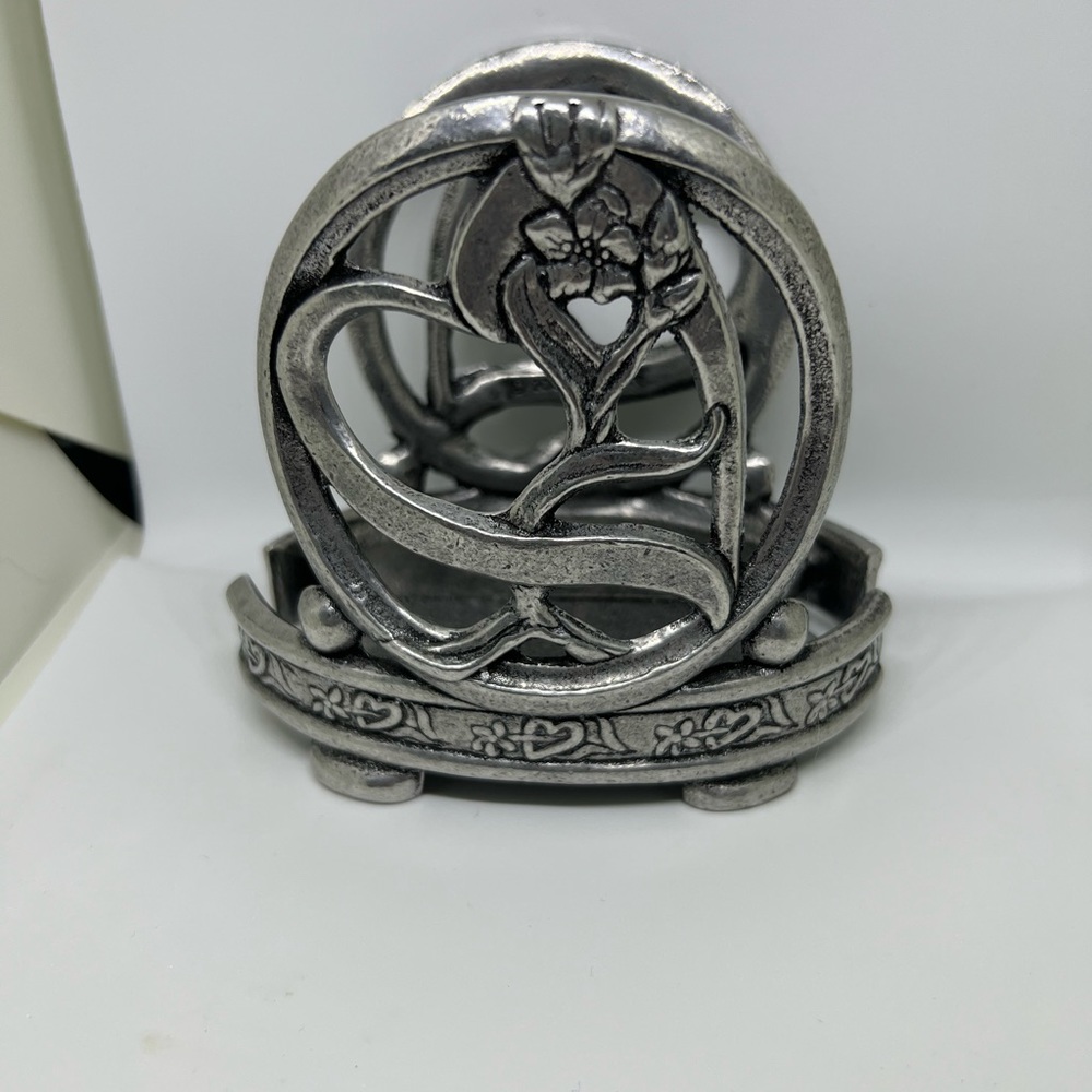 Carson Pewter Napkin or Votive Holder. 2000. EUC.
